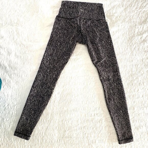 Lululemon Wunder Under Hi-Rise 30" Luxtreme Leggings Black White Luon Jacquard 6 - Picture 6 of 10